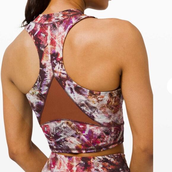 Lululemon Cropped Sports Bra Mesh Cropped Tank SZ 6 - Picture 3 of 10